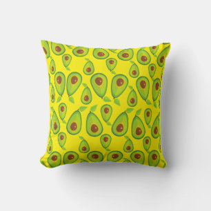 Avocado Love Pattern - Tasty Avocado Lover Throw Pillow