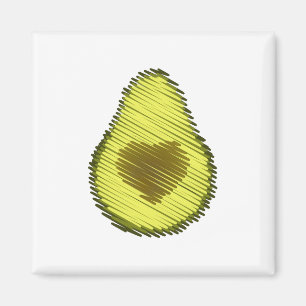 Avocado Love Scribble Magnet