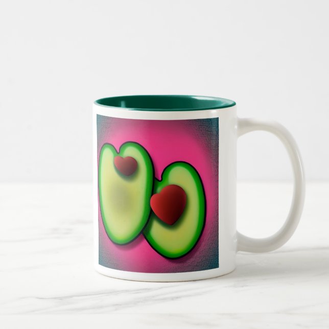 Avocado Love Two-Tone Coffee Mug (Right)