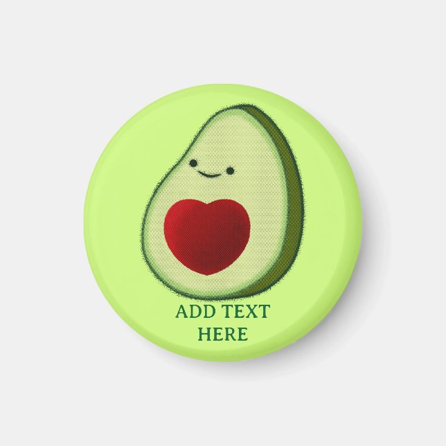 Avocado Lover Cute Cartoon  Magnet (Front)