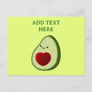 Avocado Lover Cute Cartoon Postcard
