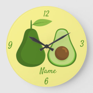 Avocado Lover Design Thunder_Cove Large Clock