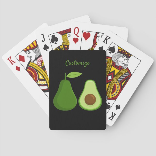 Avocado Lover Design Thunder_Cove Playing Cards (Back)