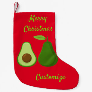 Avocado Lover Design Thunder_Cove Small Christmas Stocking