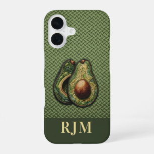 Avocado Lover Faux Embroidery iPhone 16 Case
