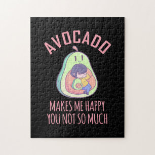 Avocado Makes Me Happy Jigsaw Puzzle