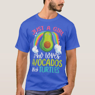 Avocado Ocean Animal Lover Girls Women Turtle  T-Shirt