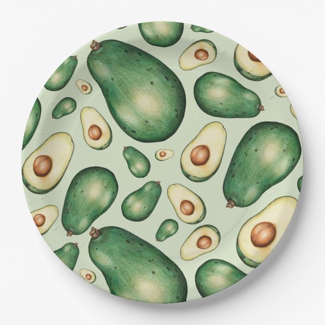 Avocado Paper Plate (Front)