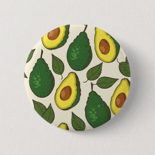 Avocado pattern 2 inch round button