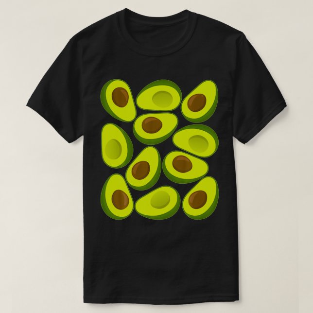Avocado Pattern Avocados T-Shirt (Design Front)