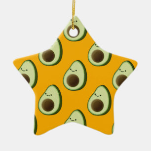 Avocado Pattern Ceramic Ornament