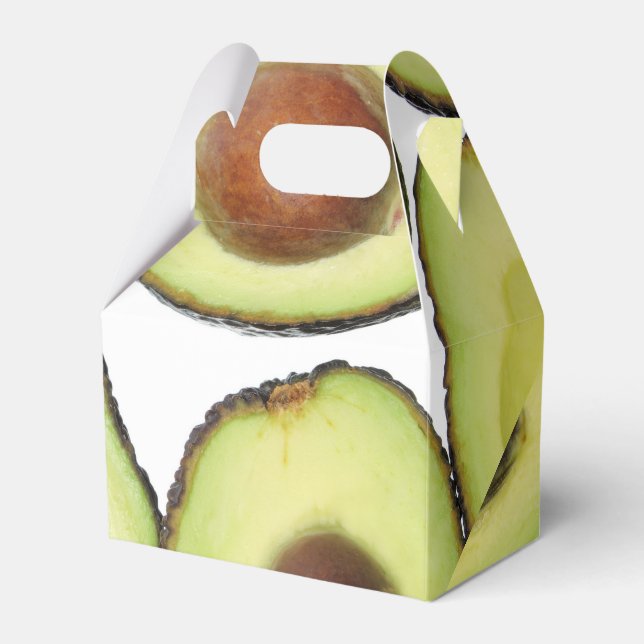 Avocado Pattern Favor Box (Front Side)