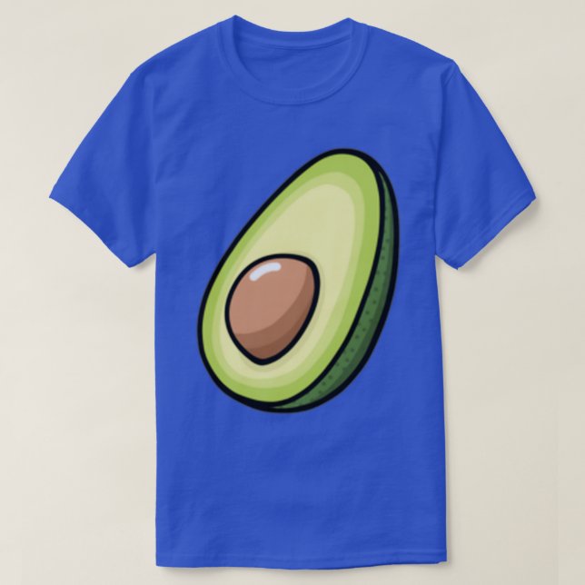 Avocado Pattern Illustration Green T-Shirt (Design Front)