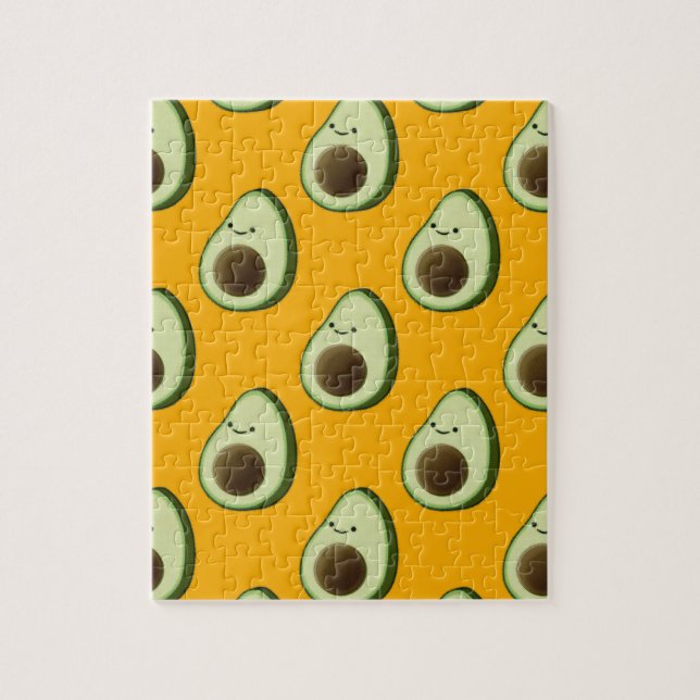 Avocado Pattern Jigsaw Puzzle (Vertical)