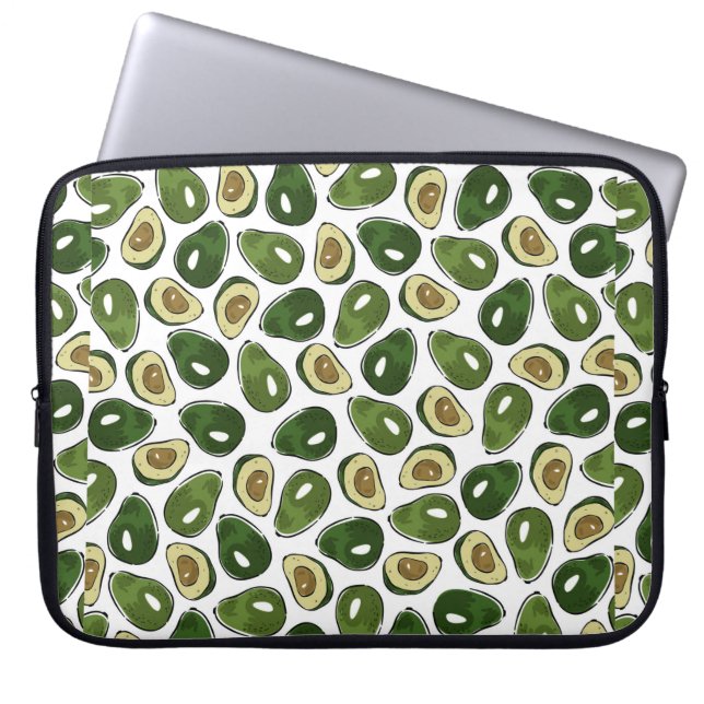 Avocado pattern laptop sleeve (Front)