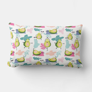 Avocado Pattern Lumbar Pillow