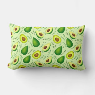 Avocado Pattern Lumbar Pillow