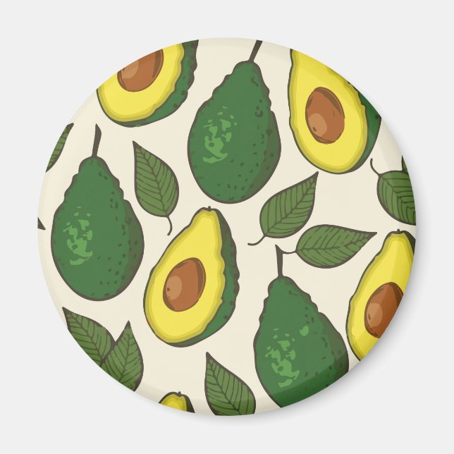 Avocado pattern magnet (Front)