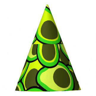 avocado pattern party hat