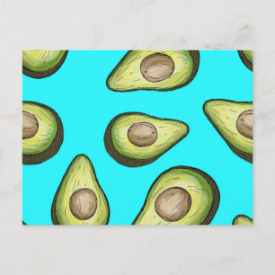 Avocado Pattern Postcard
