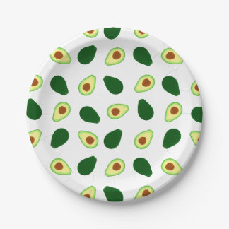 Avocado Pattern Print Paper Plates