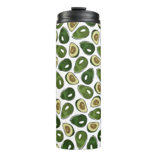 Avocado pattern thermal tumbler