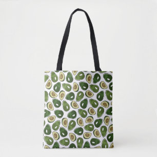 Avocado pattern tote bag