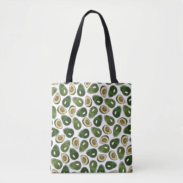 Avocado pattern tote bag (Front)