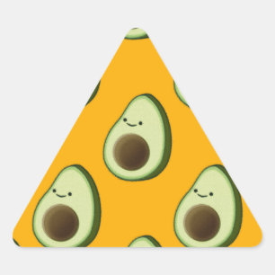 Avocado Pattern Triangle Sticker
