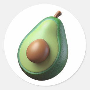 Avocado Plastic 3D – Glossy Round Label