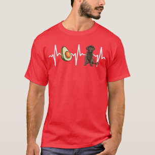 Avocado Portuguese Water Dog Heartbeat Dog Lover T-Shirt