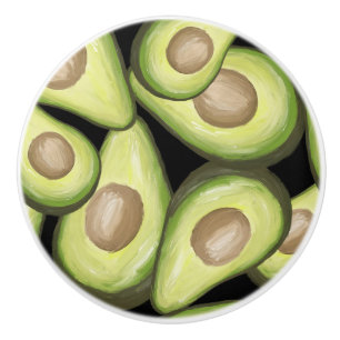 "Avocado" Print Ceramic Pull