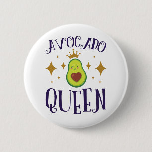 Avocado Queen 2 Inch Round Button