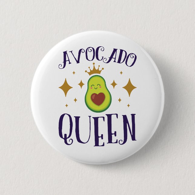 Avocado Queen 2 Inch Round Button (Front)