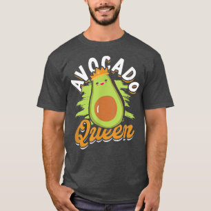 Avocado Queen Women Girls Avocado Vegetarian Gian T-Shirt