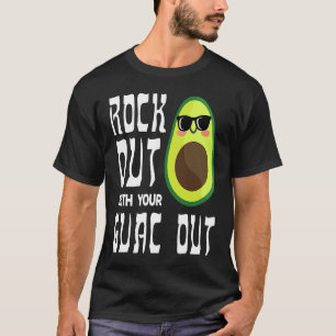 Avocado Rock Guac Out Workout Gym Personal Traine T-Shirt