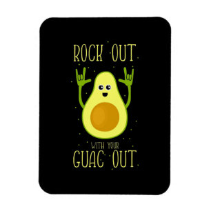 Avocado Rock Out With Your Guac Out Magnet