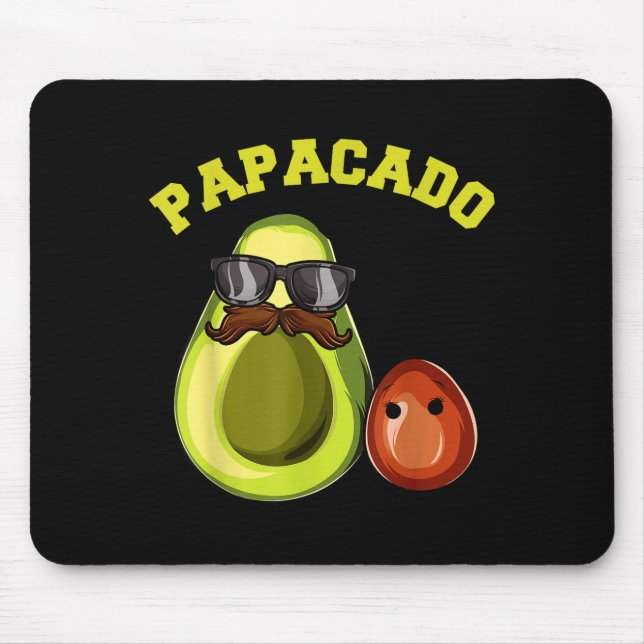 Avocado Shirt For Men, Papacado Pregnancy Announce Mouse Pad (Front)