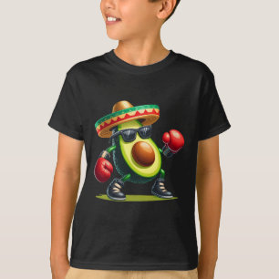 Avocado Showing Boxing Skills Cinco De Mayo Funny T-Shirt