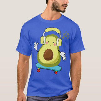 Avocado skatboarding Stickers T-Shirt