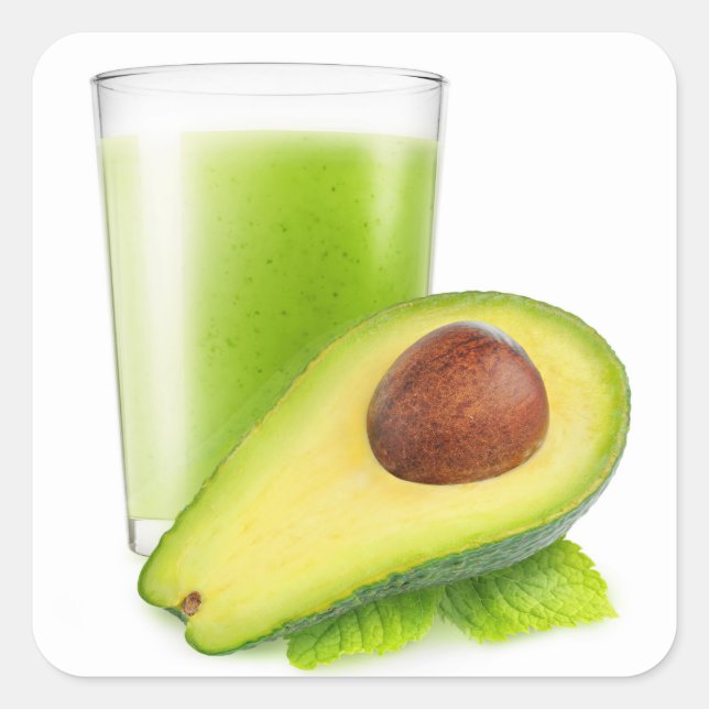 Avocado smoothie square sticker (Front)
