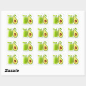 Avocado smoothie square sticker (Sheet)