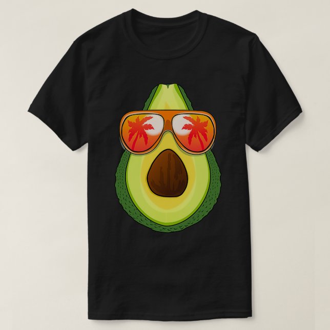Avocado Sunglasses Beach Summer Pool T-Shirt (Design Front)