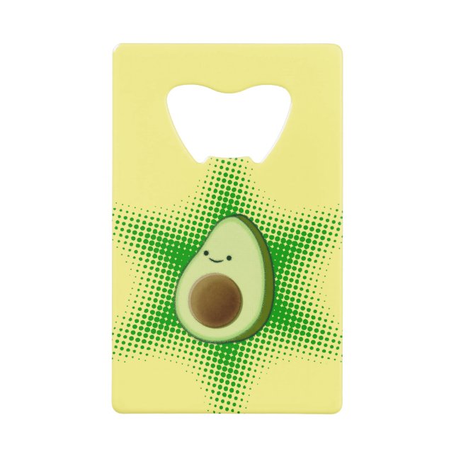 Avocado Superstar Credit Card Bottle Opener (Front)