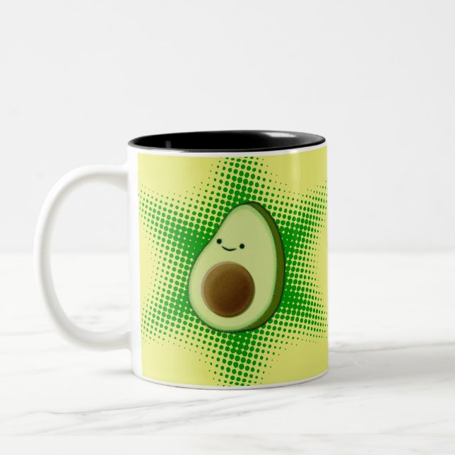 Avocado Superstar Two-Tone Coffee Mug (Left)