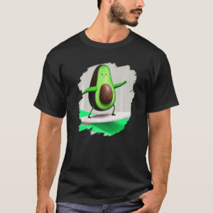 Avocado Surfing Surfer Riding Wave Ocean Cool Surf T-Shirt