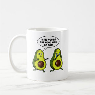 Avocado The Good Kind Of Fat Funny Vegan Joke Coffee Mug