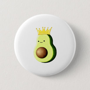 Avocado The King Of All Fruits 2 Inch Round Button
