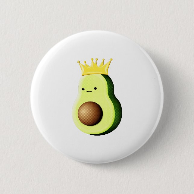 Avocado The King Of All Fruits 2 Inch Round Button (Front)