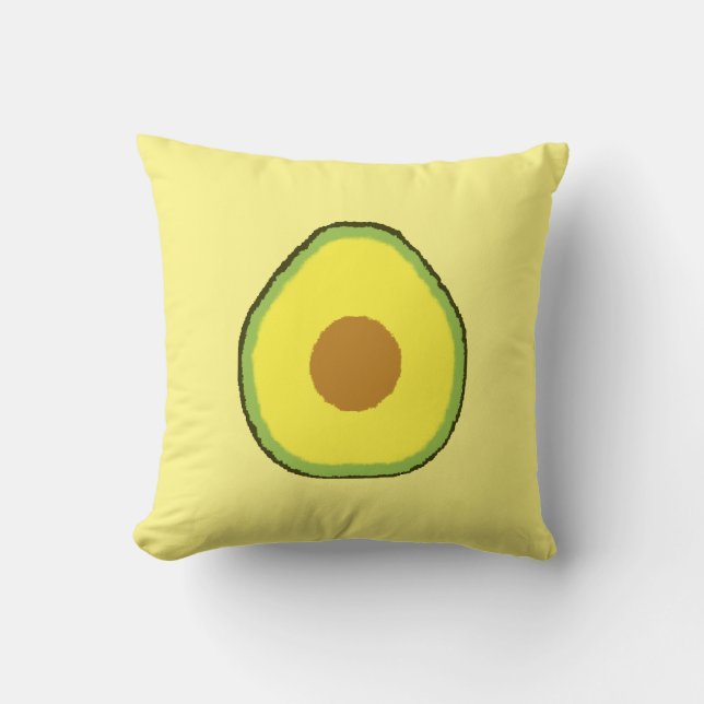 Avocado Throw Pillow (Front)